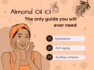 Sweet almond oil is great for dry and sensitive skin. It has great tolerance, and experts advise it is easily absorbed, without being too heavy on your skin.